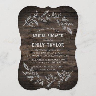 Curved Branches | Wooden Bridal Shower Invitations