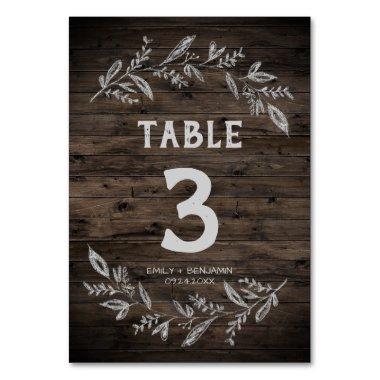 Curved Branches | Wooden Table Number