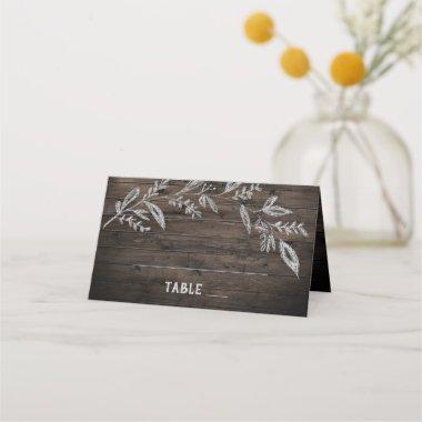 Curved Branches | Wooden Wedding Place Invitations