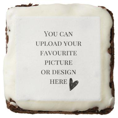 Custom 2" x 2" square frosted brownie