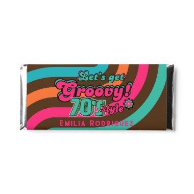 Custom 70's Retro Disco Birthday Boogie Groovy Hershey Bar Favors