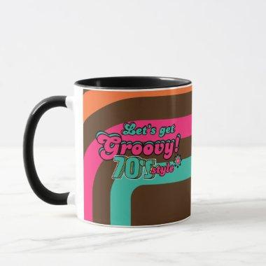 Custom 70's Retro Disco Birthday Boogie Groovy Mug