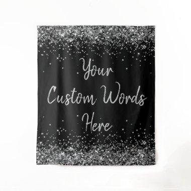 Custom Anniversary Backdrop Birthday Party Silver