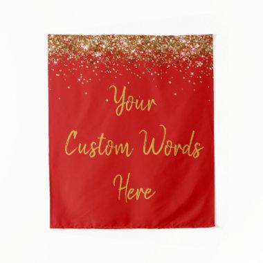 Custom Backdrop Anniversary Party Photo Booth Red