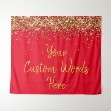 Custom Backdrop Anniversary Party Photo Booth Red
