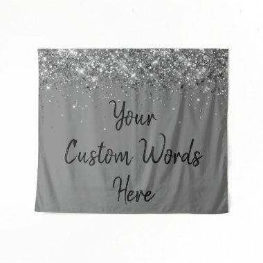 Custom Backdrop Anniversary Photo Booth Gray Grey