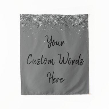 Custom Backdrop Anniversary Photo Booth Gray Grey