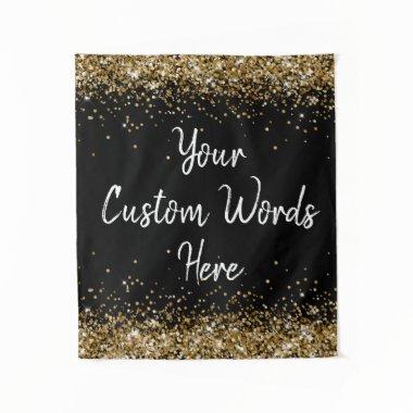 Custom Backdrop Birthday Party Photo Booth Black