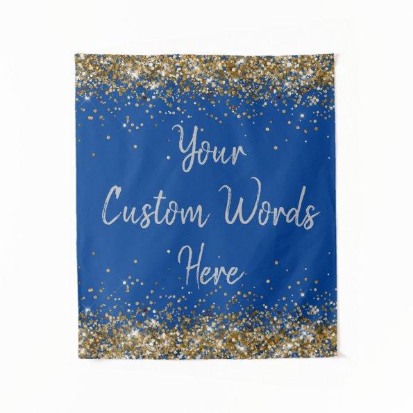 Custom Backdrop Birthday Party Photo Booth Blue