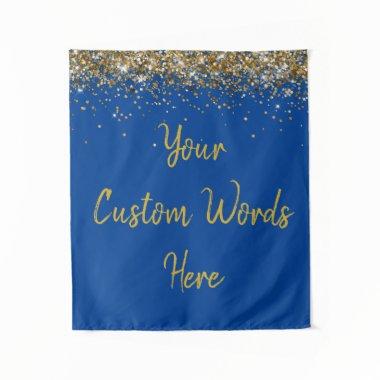 Custom Backdrop Birthday Party Photo Booth Blue
