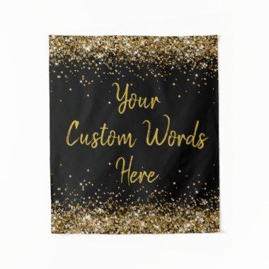 Custom Backdrop Birthday Party Photo Booth Gold