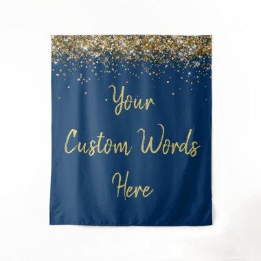 Custom Backdrop Birthday Party Photo Booth Gold