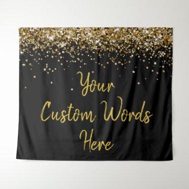 Custom Backdrop Birthday Party Photo Booth Gold
