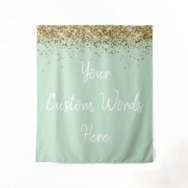 Custom Backdrop Birthday Party Photo Booth Mint