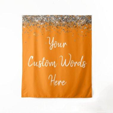 Custom Backdrop Birthday Party Photo Booth Orange