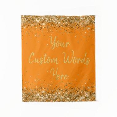 Custom Backdrop Birthday Party Photo Booth Orange