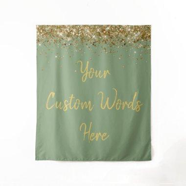 Custom Backdrop Birthday Party Photo Booth Sage