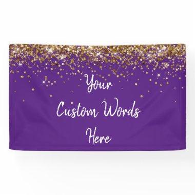 Custom Backdrop Birthday Party Photo Prop Purple Banner