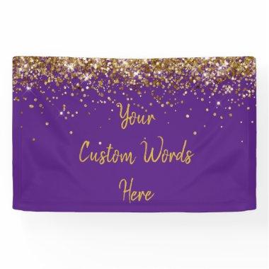 Custom Backdrop Birthday Party Photo Prop Purple Banner