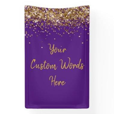 Custom Backdrop Birthday Party Photo Prop Purple Banner