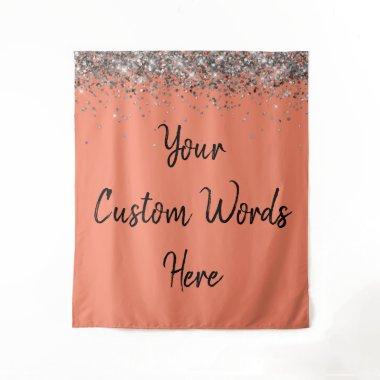 Custom Backdrop Birthday Photo Booth Decor Coral