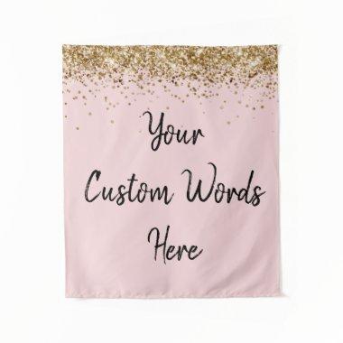 Custom Backdrop Personalized Photo Prop Blush Pink
