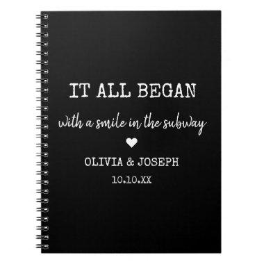 Custom Black Where It All Began Valentine's Day Notebook