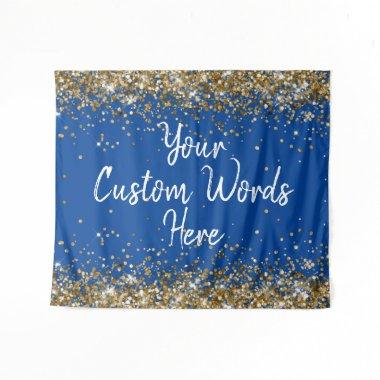 Custom Blue Backdrop Birthday Party Photo Booth