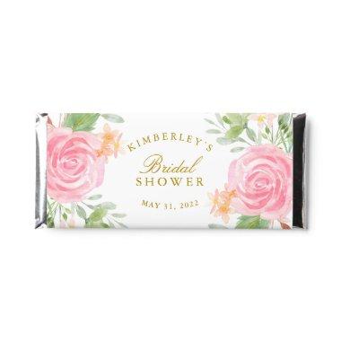 Custom Blush Floral  Hershey Bar Favors