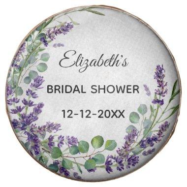 Custom Boho Lavender Eucalyptus Bridal Shower Chocolate Covered Oreo