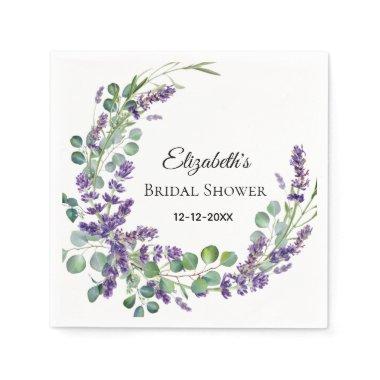 Custom Boho Lavender Eucalyptus  Napkins
