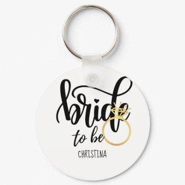 Custom Branded Bride-to-Be Bachelorette Bridal Keychain