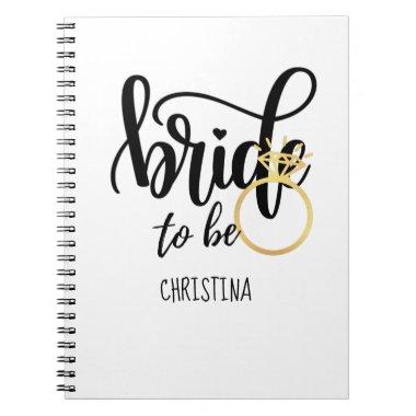 Custom Branded Bride-to-Be Bachelorette Bridal Notebook