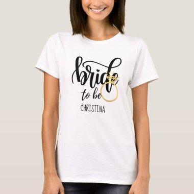 Custom Branded Bride-to-Be Bachelorette Bridal T-Shirt