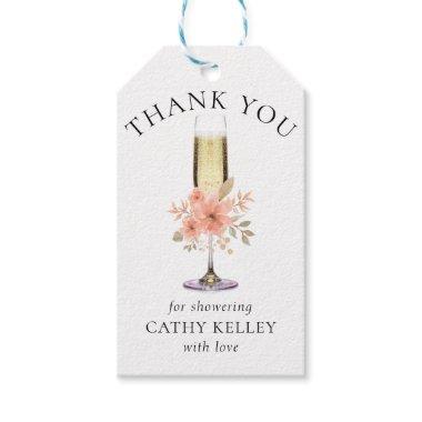 Custom Branded Bubbly and Brunch Bridal Shower Gift Tags