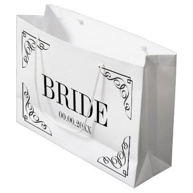 Custom bridal party wedding gift bag for bride
