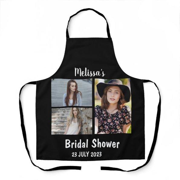 Custom Bridal Shower 3 Photo Collage Apron