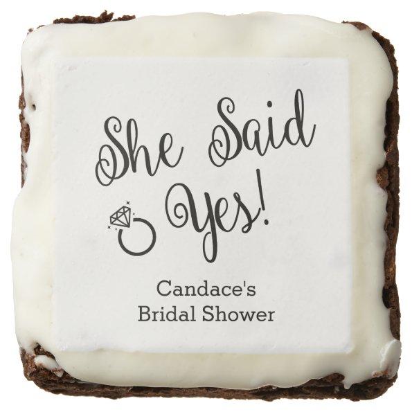 Custom Bridal Shower Brownies
