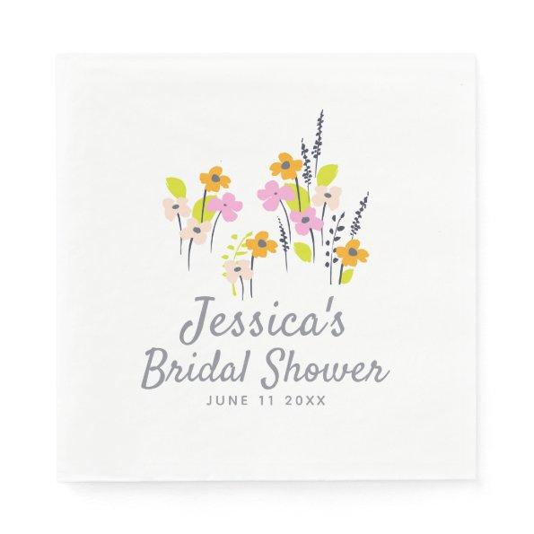 Custom  Rustic Garden Wildflowers Napkins
