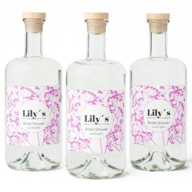 Custom  Theme Bohemian Florals Liquor Bottle Label