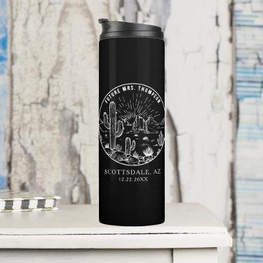 Custom Bridesmaid Gift Desert Bachelorette Party Thermal Tumbler