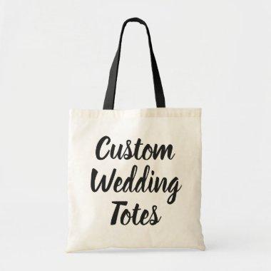 Custom Budget Wedding Tote Blank Template