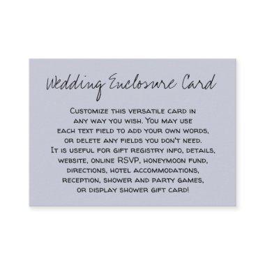 Custom, Casual DIY Versatile Dusty Blue Wedding Enclosure