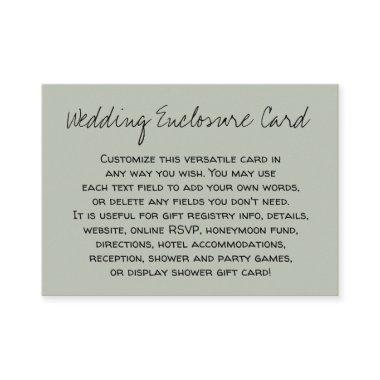 Custom, Casual DIY Versatile Sage Green Wedding Enclosure