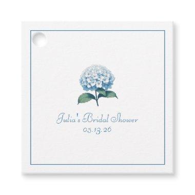 Custom Chic  Elegant Blue Hydrangea Favor Tags