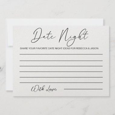 Custom Date Night Ideas Invitations Bridal Shower Game