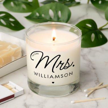 Custom Elegant Future Mrs. Modern Engagement Scented Candle
