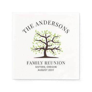 Custom Family Reunion Genealogy Tree Napkins