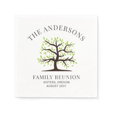 Custom Family Reunion Genealogy Tree Paper Napkins