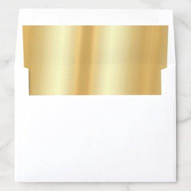 Custom Faux Gold Elegant Blank Glamorous Template Envelope Liner